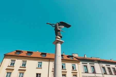 Angel Statue against a Clear Sky