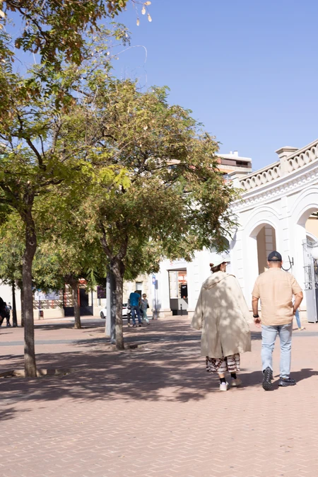 Stroll Through a Sunny Plaza
