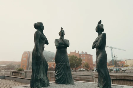 Urban Sculpture in Mist