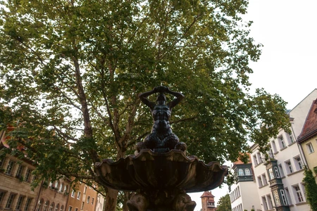 Historic Fountain in Urban Setting