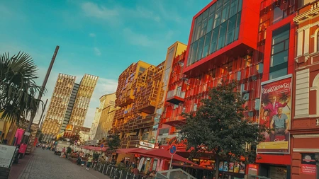 Vibrant Urban Street Scene