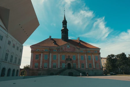 Historic Building under Blue Sky