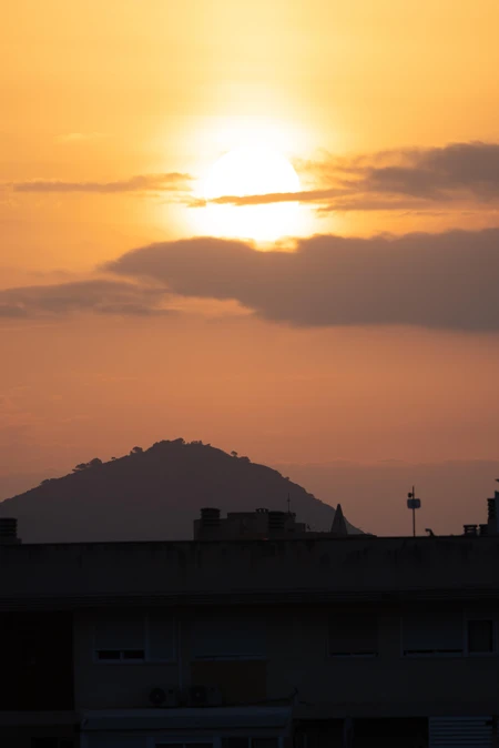 Sunset Over Mountain