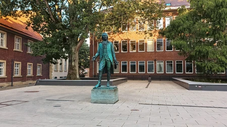 Statue in a Courtyard