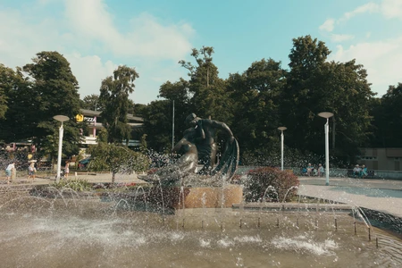 Park Fountain on a Sunny Day