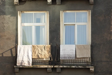 Urban Building Facade with Windows