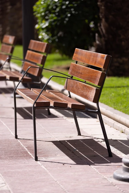 Park Benches in Sunlight