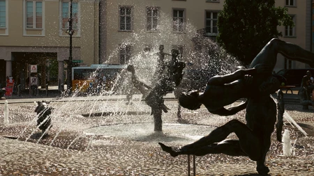 Elegant Fountain in the City