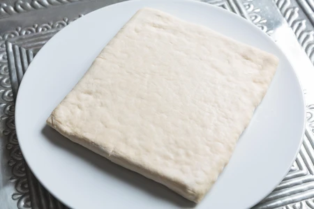 Square Dough on Plate