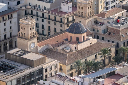 Aerial View of Historic City Center