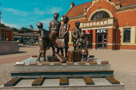 Historical Monument at a Train Station