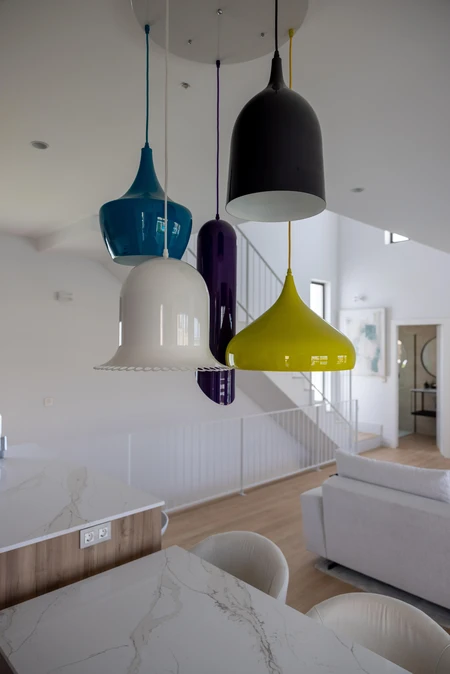 Colorful Pendant Lights in Modern Interior