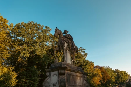 Statue in Leafy Park