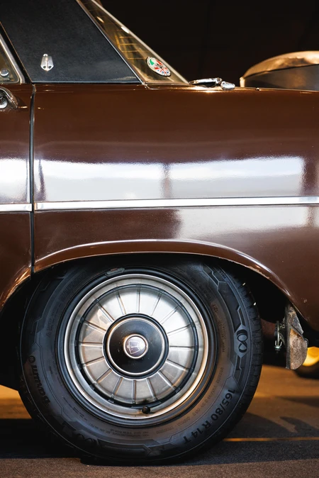 Vintage Car Wheel Close-Up