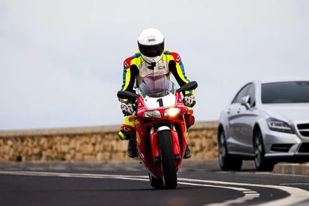 Motorcyclist on Scenic Road