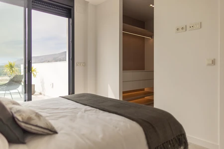 Minimalist Bedroom with Scenic View
