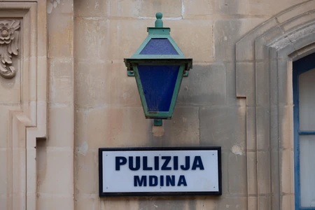 Mdina Police Sign