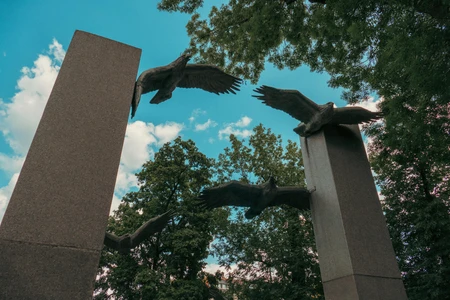 Eagle Monument in a Park