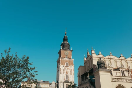 Historic Clock Tower in Cityscape