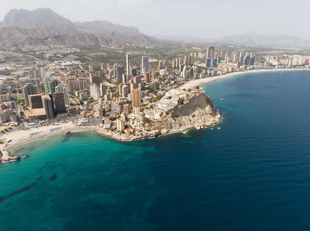 Aerial View of Coastal City