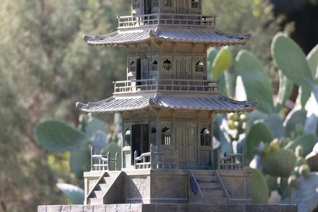 Miniature Pagoda in a Garden