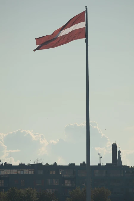 Flag Against Skyline