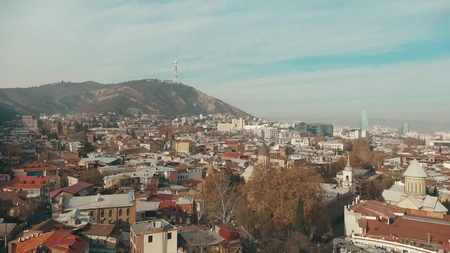 Cityscape with Mountains