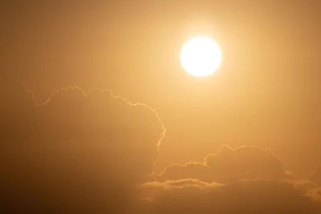 Golden Sunset Over Clouds