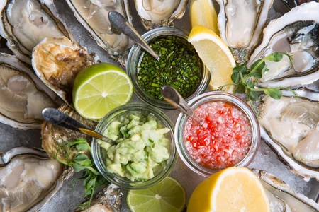 Gourmet Oysters and Condiments