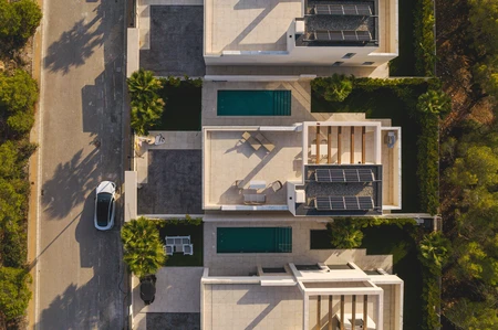 Aerial View of Modern Villas