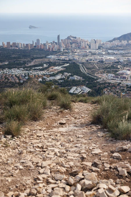 Hiking Trail Overlooking Coastal City