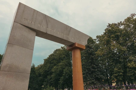 Architectural Monument in a Park
