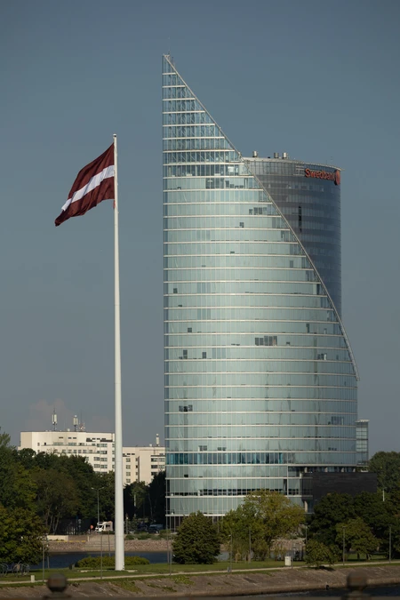Latvian Skyline with Modern Architecture