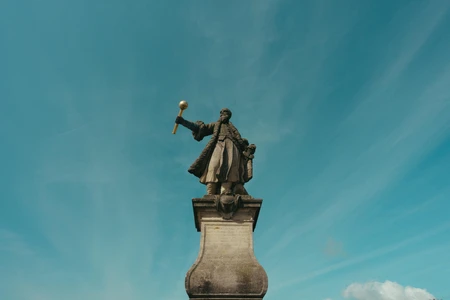 Statue Against Blue Sky