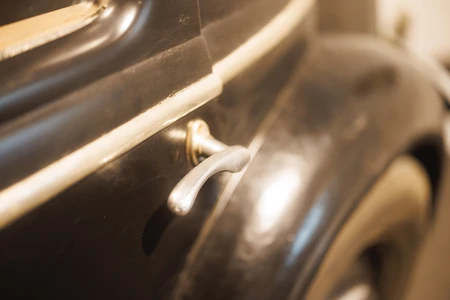 Vintage Car Handle Close-Up