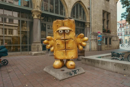 Whimsical Bread Statue