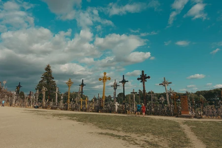 Cross Hill under Blue Sky