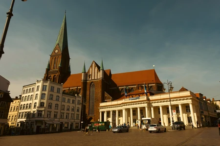 Historic City Square with Architectural Landmarks