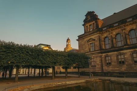 Historic Architecture at Sunset