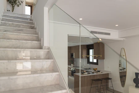 Modern Interior with Marble Staircase