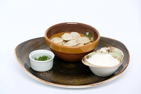 Dumplings Served with Sauces