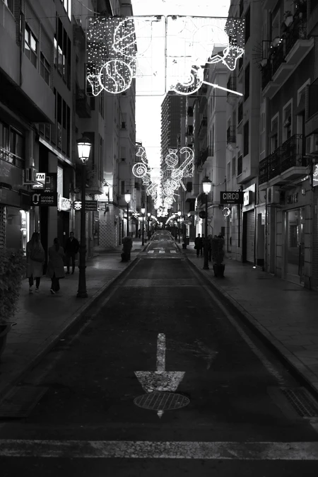 Festive Street at Night