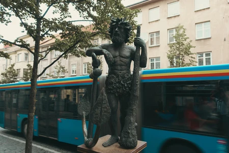 Urban Sculpture by Bus Stop