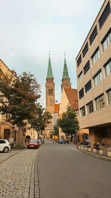 Charming Street with Church Spires