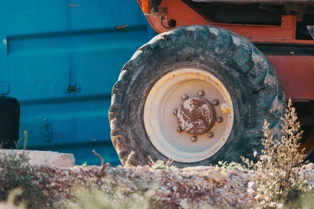 Close-up of a Tractor Wheel