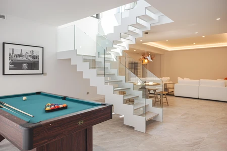 Modern Interior with Billiard Table
