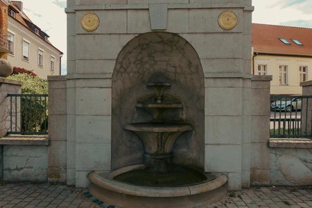 Stone Fountain in Urban Setting
