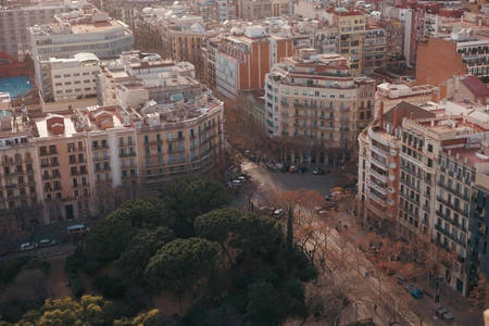 Aerial View of Urban Architecture
