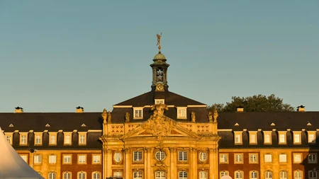 Historic Building at Sunset