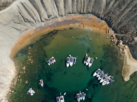 Secluded Cove with Boats